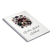 Moody rustieke tuin bloemen Bohemian bruiloft Notitieboek (Rechterzijde)
