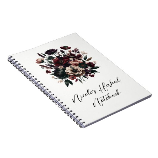 Moody rustieke tuin bloemen Bohemian bruiloft Notitieboek (Rechterzijde)