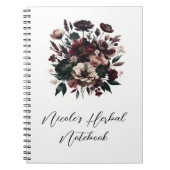 Moody rustieke tuin bloemen Bohemian bruiloft Notitieboek (Voorkant)