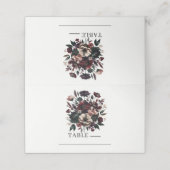 Moody rustieke tuin bloemen Bohemian bruiloft Plaatskaartje (Buitenkant ongevouwen)