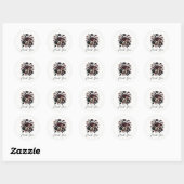 Moody rustieke tuin bloemen Bohemian bruiloft Ronde Sticker (Vel)