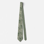 Moody Sage Green Wildflower gepersonaliseerde brui Stropdas (Voorkant)