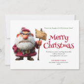 Moody Santa custom comic style Christmas greeting  Feestdagenkaart (Voorkant)