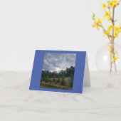 Moody sky en pines kaart (Gele Bloem)