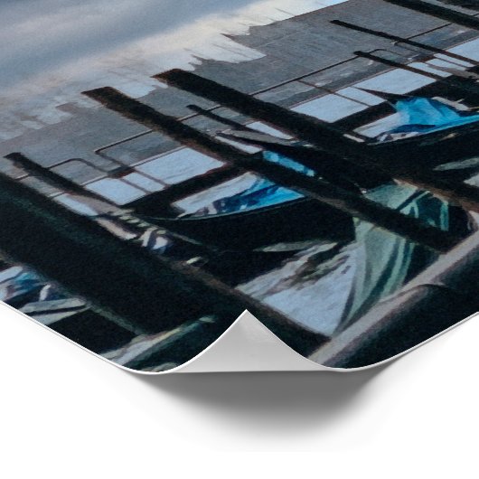 Moody Sky in Venetië, Italië Poster (Hoek)