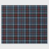 Moody Slate Blue and Deep Red Tartan Plaid Cadeaupapier (Vlak)