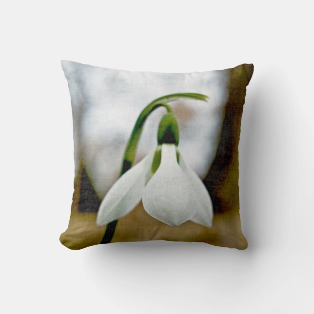 Moody Snowdrop Kussen (Voorkant)