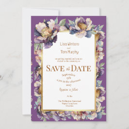 Moody Soft Gothic Save the Date Wedding Invitation Kaart