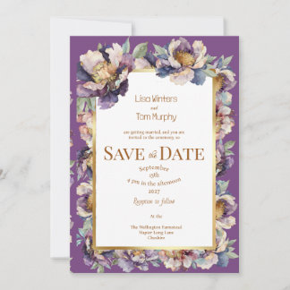 Moody Soft Gothic Save the Date Wedding Invitation Kaart
