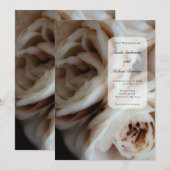 Moody Soft roze rozen Elegant Minimal Wedding Kaart (Voorkant / Achterkant)