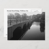 Moody St Bridge Waltham Ma Briefkaart (Voorkant / Achterkant)