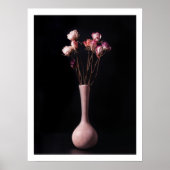 Moody stilleven boeket van rozen muurkunst poster (Voorkant)