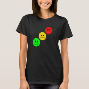 Moody stoplichten diagonaal stoplichten verkeer t-shirt