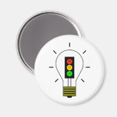 Moody Stoplight gloeilamp Magneet (Voorkant / Achterkant)