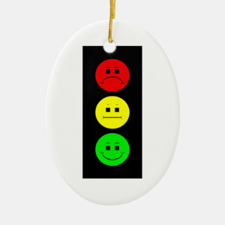 Moody Stoplight Keramisch Ornament