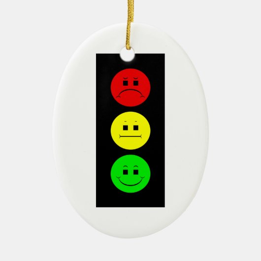 Moody Stoplight Keramisch Ornament (Voorkant)