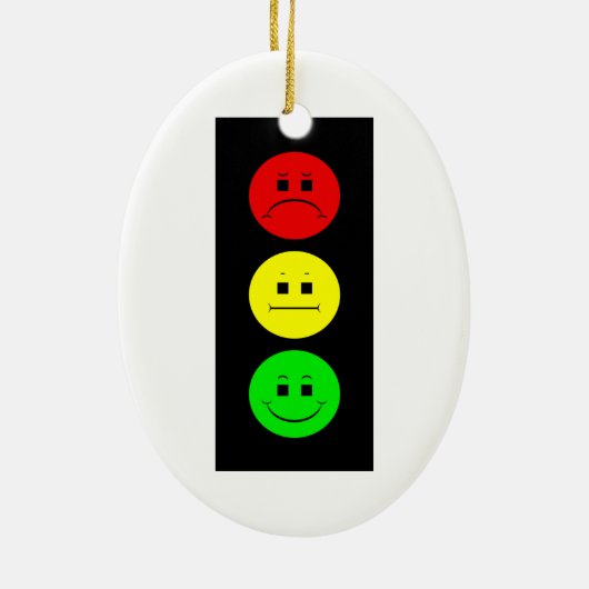 Moody Stoplight Keramisch Ornament (Achterkant)