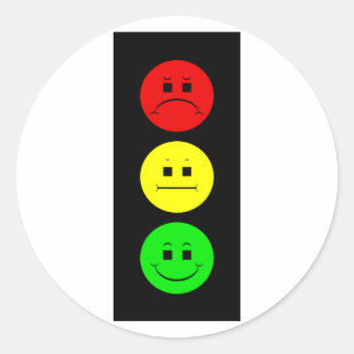 Moody Stoplight Ronde Sticker