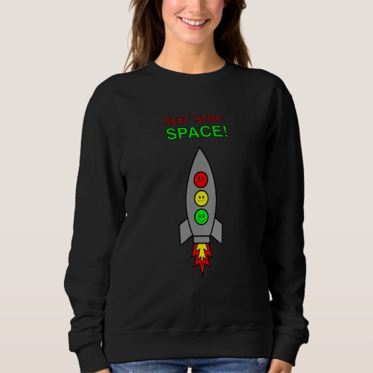 Moody Stoplight Space Rocket Next Stop Space Trui (Voorkant)