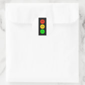 Moody Stoplight Tilted Green Ronde Sticker (Tas)