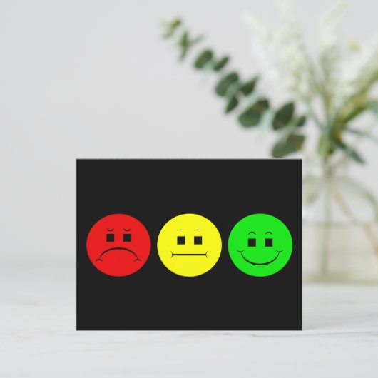 Moody Stoplight Trio Briefkaart (Staand voorkant)