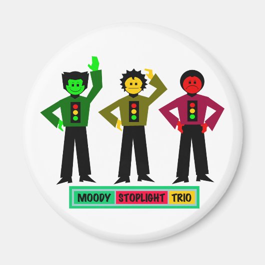 Moody Stoplight Trio karakters Magneet (Voorkant)
