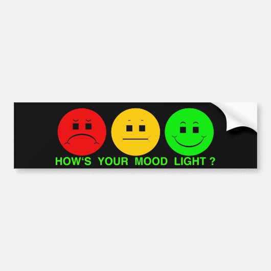 Moody Stoplight Trio Mood Light Bumpersticker (Voorkant)