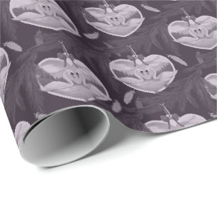 Moody Swan Ornaments Cadeaupapier