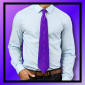 Moody Swirl Pattern Paarse Stropdas