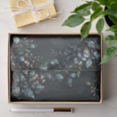 Moody Teal Botanische Bronzen Wijnstok Frame Tissuepapier (Geschenk)