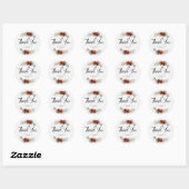 Moody Terracotta Bloem Boho Bruiloft Ronde Sticker (Vel)