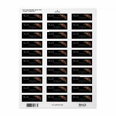 Moody Terracotta Bloemige Boho Trouw Etiket (Full Sheet)