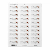 Moody Terracotta Bloemige Boho Trouw  Etiket (Full Sheet)