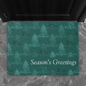 Moody Tree patroon | Classy Navy Blue Kerstmis Deurmat