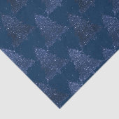 Moody Tree patroon | Classy Navy Blue Kerstmis Tissuepapier (Detail)