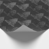 Moody Tree patroon | Dark Midnight Blauwgroen kers Cadeaupapier (Hoek)