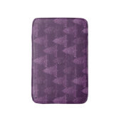 Moody Tree patroon | Deep Plum Paarse Kerstmis Badmat (Voorkant Verticaal)