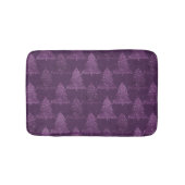 Moody Tree patroon | Deep Plum Paarse Kerstmis Badmat (Voorkant)