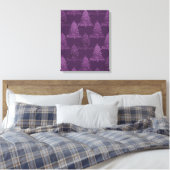 Moody Tree patroon | Deep Plum Paarse Kerstmis Canvas Afdruk (Insitu (Slaapkamer))