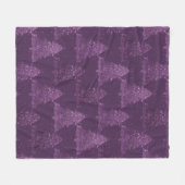 Moody Tree patroon | Deep Plum Paarse Kerstmis Fleece Deken (Voorkant (Horizontaal))