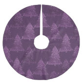 Moody Tree patroon | Deep Plum Paarse Kerstmis Kerstboom Rok (Voorkant)