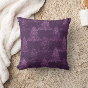 Moody Tree patroon Deep Plum Paarse Kerstmis Kussen