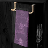 Moody Tree patroon | Deep Plum Paarse Kerstmis Theedoek