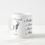 Moody Tribal Ram Totem Spirit Animal Coffee Mok (Voorkant links)