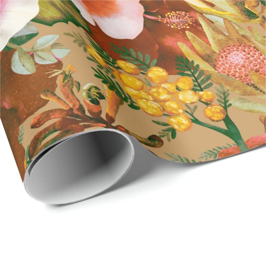  Moody Tropical Blooms Cadeaupapier (Rol Hoek)