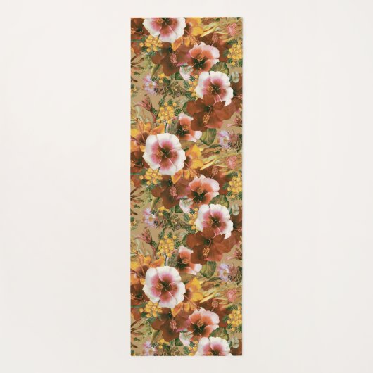 Moody Tropical Blooms Yogamat (Achterkant)