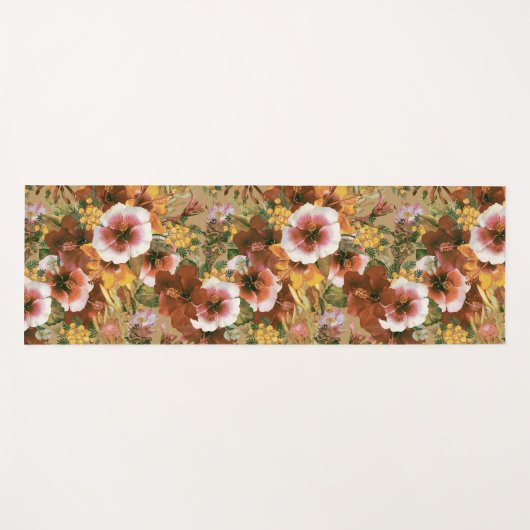  Moody Tropical Blooms Yogamat (Voorkant (horizontaal))