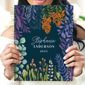 Moody Tropical Botanical Floral Custom Name Planner