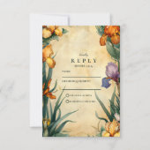 Moody Tropical Floral Wedding RSVP Kaartje (Voorkant)