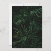 Moody Tropical Monstera Wedding Invitation Kaart (Achterkant)